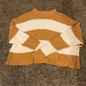 American Eagle cropped striped sweater